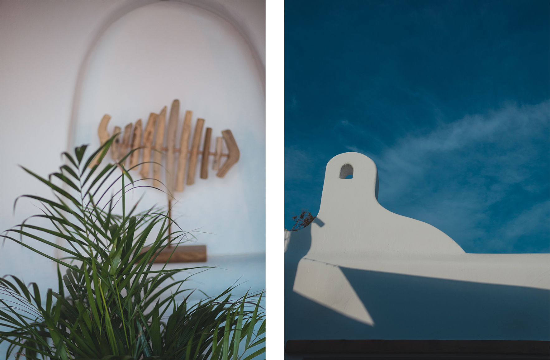 Cycladic architectural and decorative detail in a Mykonos hospitality project by Vicky Basta Designer